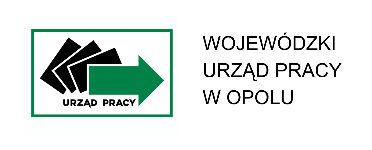Logo WUP Opole oraz napis drukowanymi literami Wojewódzki Urząd Pracy w Opolu