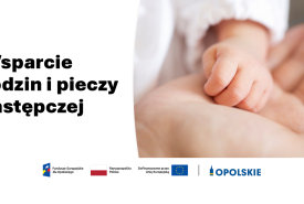 Grafika przedstawiająca rękę dziecka i osoby dorosłej