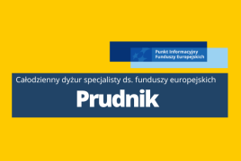 Obrazek promujący wydarzenie pn. Całodzienny dyżur specjalisty ds. Funduszy Europejskich w Prudniku